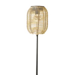 Flettet Solcelle Spyd Lanterne m. P�re - 80 cm - Natur