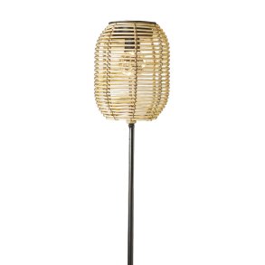 Flettet Solcelle Spyd Lanterne m. P�re - 80 cm - Natur