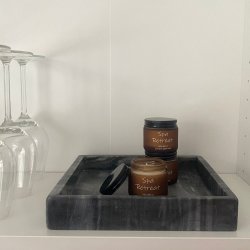 Dacore Marmorbakke - 23 x 23 cm. - Sort/Gr