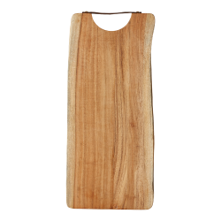 Dacore Skrebrt Med Lderhndtag &amp; Saftrille - Akacietr -  55 x 25 cm 