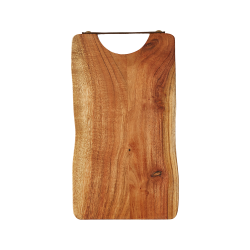 Dacore Skrebrt Med Lderhndtag - Akacietr -  32 x 18 cm 