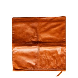  Pudebetr�k 45 x 45 cm. - B�ffel L�der - Cognac
