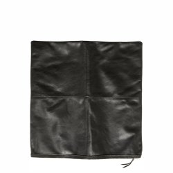 Pudebetr�k 45 x 45 cm. - B�ffel L�der - Sort