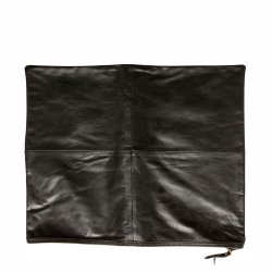 Pudebetr�k 40 x 60 cm. - B�ffel L�der - Sort