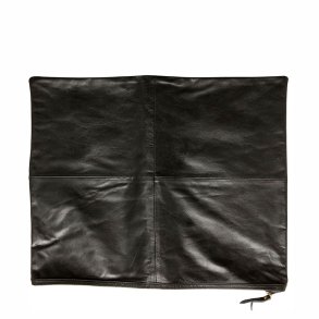 Pudebetr�k 40 x 60 cm. - B�ffel L�der - Sort