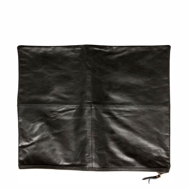 Pudebetr�k 40 x 60 cm. - B�ffel L�der - Sort