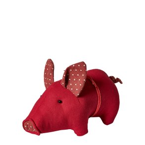 Julegris m. Sljfe - 23x13 cm. - Rd