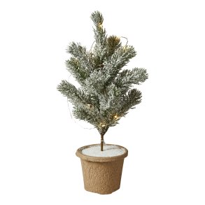 Dacore Juletr Til Bord m. Lyskde - 38 cm - Grn m. Kunstsne