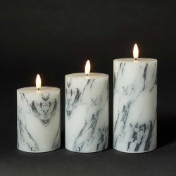 Dacore LED Bloklys 7,5 cm. - 3 stk + Fjernbetjening