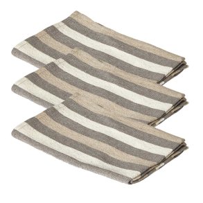 Dacore Bomuld Viskestykke 50x70 cm. 3 stk. - Beige/Brun/Natur