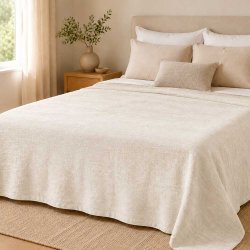 Dacore Bomuld Senget�ppe - Natur - 240 x 260 cm.