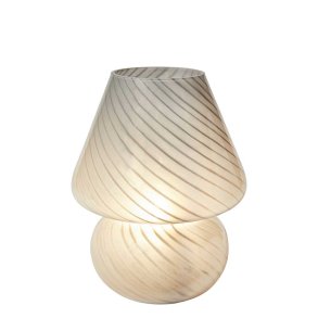 Mundblst Bordlampe - Mellem - Gr/Hvid Strib