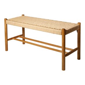 Dacore Indendrs Bnk m. Flettet Sde - 90 cm. - Egetr/Natur