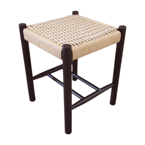 Dacore Indendrs Skammel m. Flettet Sde - Sort Bg/Natur