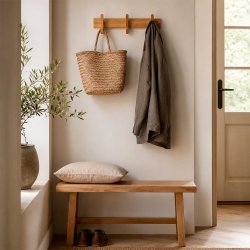 Knager�kke Med 3 Knager - 60 cm - Egetr�