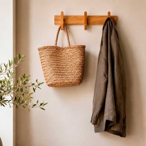 Knager�kke Med 3 Knager - 60 cm - Massiv Egetr�