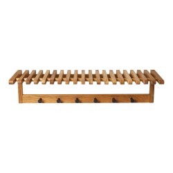 Hattehylde Med Knager - 65 cm - Egetr�