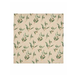 Mundserviet m. Oliven Print - Beige - 4 stk.