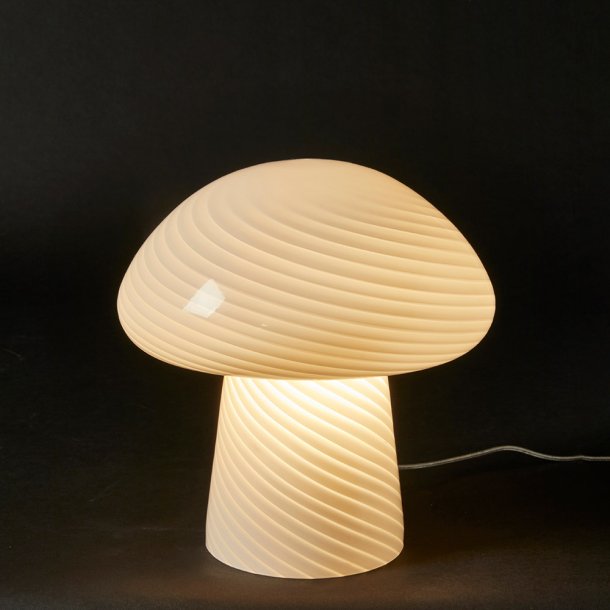 Mushroom Bordlampe - 24 cm. - Hvid