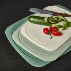 Plastik Sk�rebr�t 3 stk.  - R�hvid/Gr�n