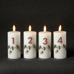 Dacore LED Adventslys m. Juleguirlande - 4 stk. + Fjernbetjening