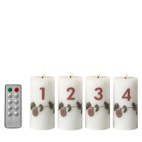 Dacore LED Adventslys m. Juleguirlande - 4 stk. + Fjernbetjening