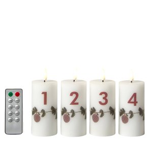 Dacore LED Adventslys m. Juleguirlande - 4 stk. + Fjernbetjening