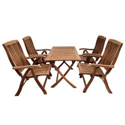Dacore Boston Teak Havest - Positionstole + 120 x 70 cm. Havebord