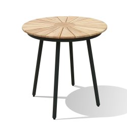 Dacore Eva Teak Cafest 2 Stole og 70 cm Bord -  Antracitgr