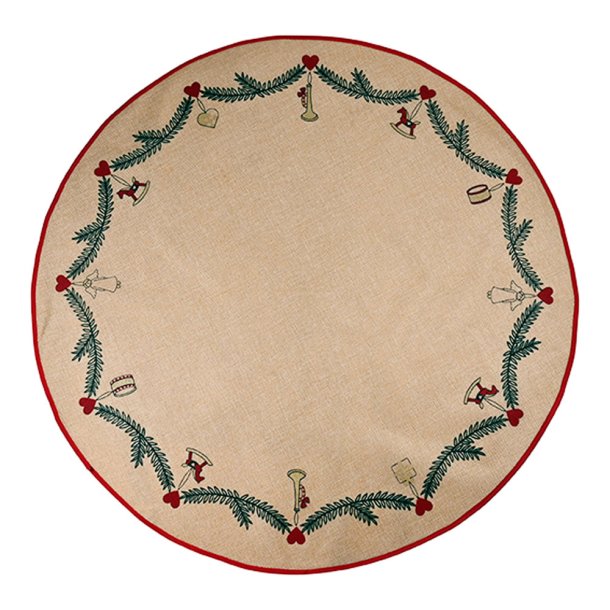 Juletrstppe m. Motiver - 100 cm. - Brun