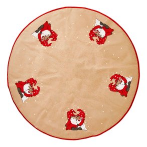 Juletrstppe m. Nisser - 100 cm. - Brun