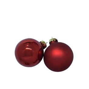 Det Gamle Apotek Juleophng Rde Glaskugler - 12 stk