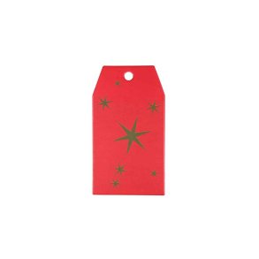 Jule Manillamrke Rd m. Guldstjerner - 6 stk