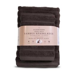 Olsen Home Bambus Hndkldest - 4 stk. - Mokka Brun