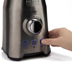 Black &amp; Decker Blender 1,5 L - 1200 W - Brstet Stl