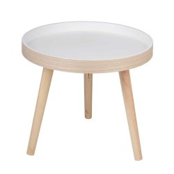 Arti Casa Sidebord m. Kant 40 cm. - Natur/Hvid