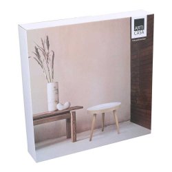 Arti Casa Sidebord m. Kant 40 cm. - Natur/Hvid