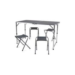 Picnicbord m. 4 Klapstole - Aluminium