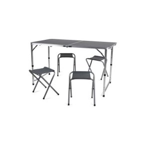 Picnicbord m. 4 Klapstole - Aluminium