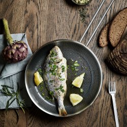 Eva Trio Stegepandest Rustfrit Stl - Mosaic Belgning - 28 + 24 cm 