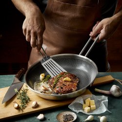 Eva Trio Stegepandest Rustfrit Stl - Mosaic Belgning - 28 + 24 cm 