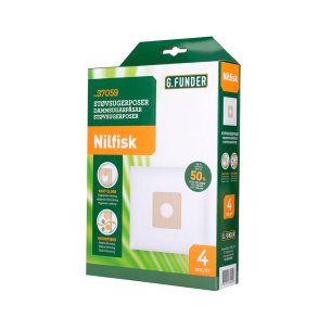 G.Funder Stvsugerpose - Nilfisk - 4 stk. + Filter