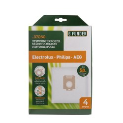 G.Funder Stvsugerpose - Electrolux, Philips, AEG - 4 stk. + Filter