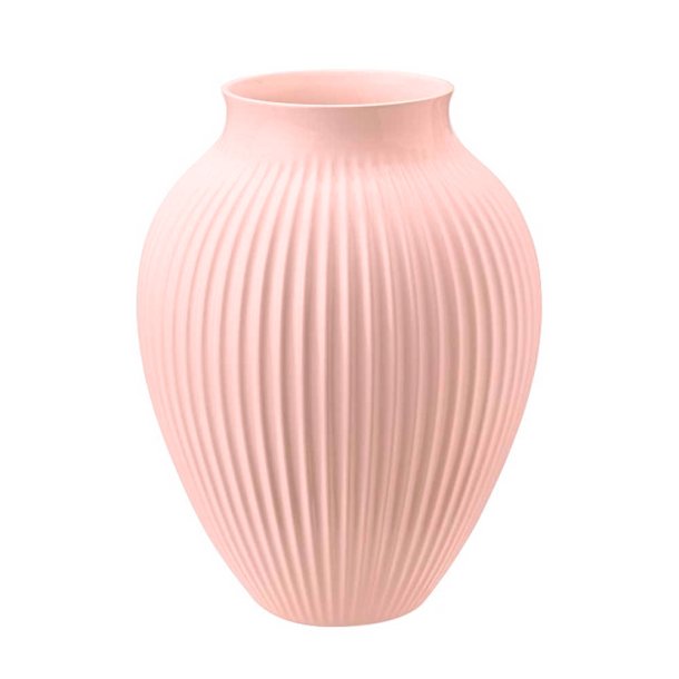 Knabstrup Keramik "Knabstrup Vasen" Riller Rosa H: 27 cm 