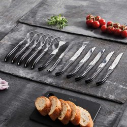 Laguiole Steakgafler - 6 stk. - Sort Ibenholt