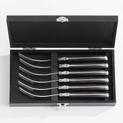 Laguiole Steakgafler - 6 stk. - Sort Ibenholt