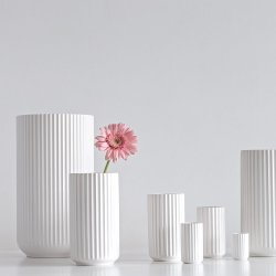 Lyngby Porceln Vase 25 cm - Hvid