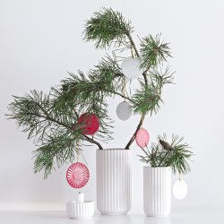 Lyngby Porceln Vase 25 cm - Hvid