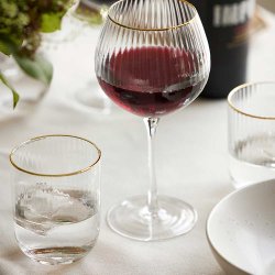 Lyngby Glas Palermo Gold Vandglas 35cl. - 4 stk. 