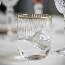 Lyngby Glas Palermo Gold Vandglas 35cl. - 4 stk. 